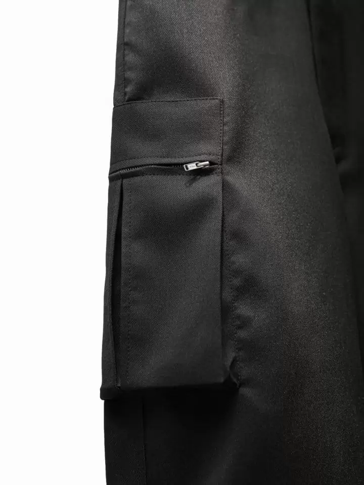 Paper Moon - Korean Women Fashion - #womensfashion - LUX heavy texture wide cargo trousers - 9