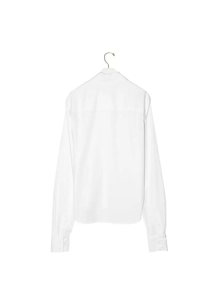 Paper Moon - Korean Women Fashion - #womensfashion - point collar maxi sleeved button down slim shirt - 3