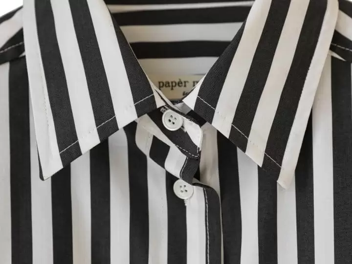 Paper Moon - Korean Women Fashion - #womensfashion - striped pattern oversized button down shirt - 6