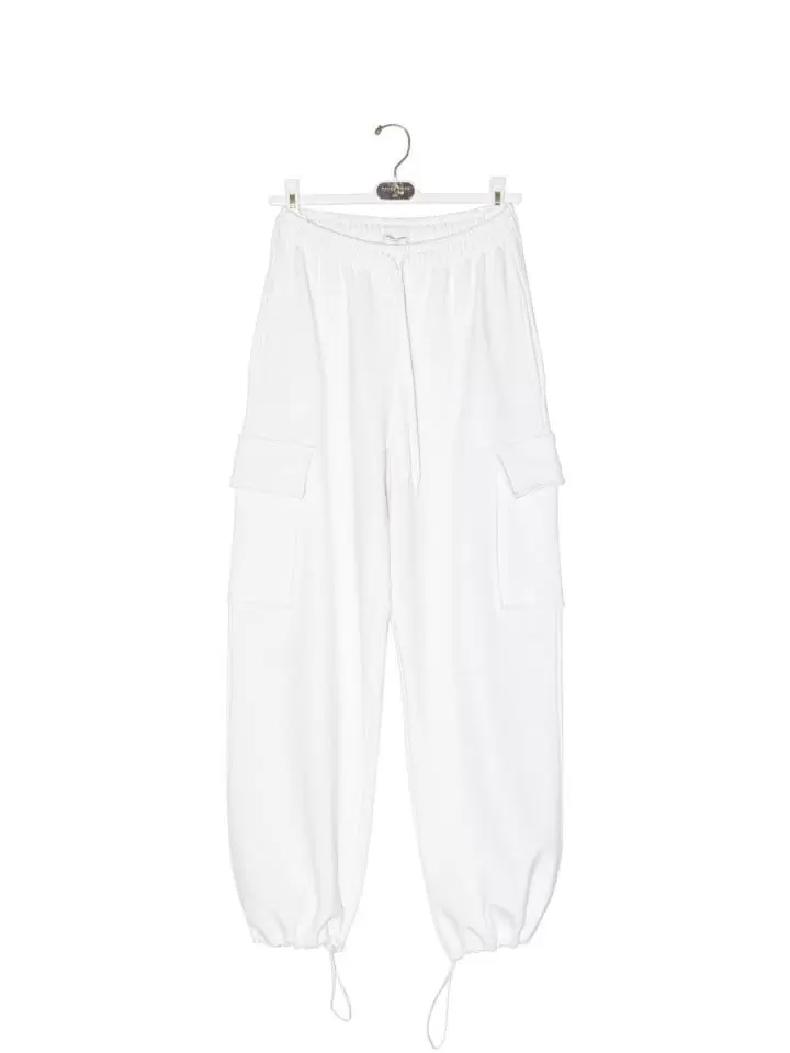 Paper Moon - Korean Women Fashion - #womensfashion - cargo pocket wide sweatpants - 7