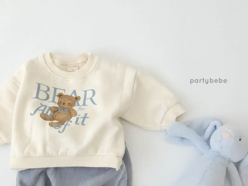 Party Kids - Korean Children Fashion - #childofig - Ribbon Bear Sweatshirt - 4