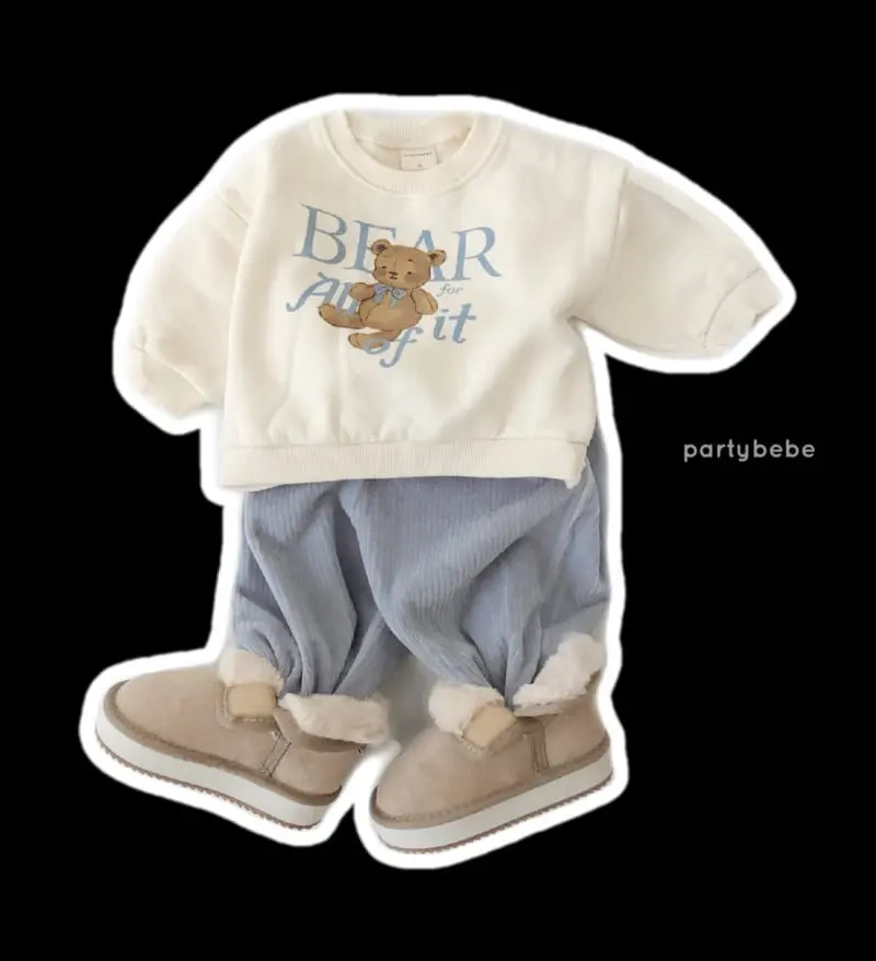 Party Kids - Korean Children Fashion - #childrensboutique - Ribbon Bear Sweatshirt - 5