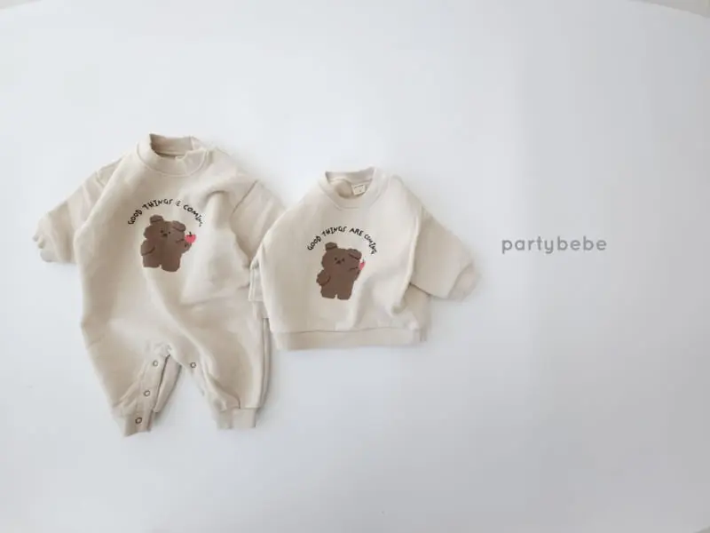 Party Kids - Korean Children Fashion - #childofig - Apple Bear Sweatshirt - 4