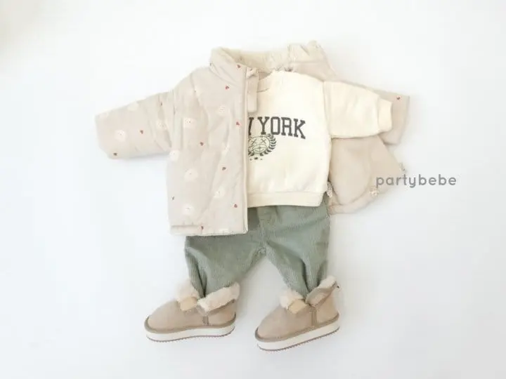 Party Kids - Korean Children Fashion - #discoveringself - Heart Bear Padding Jumper