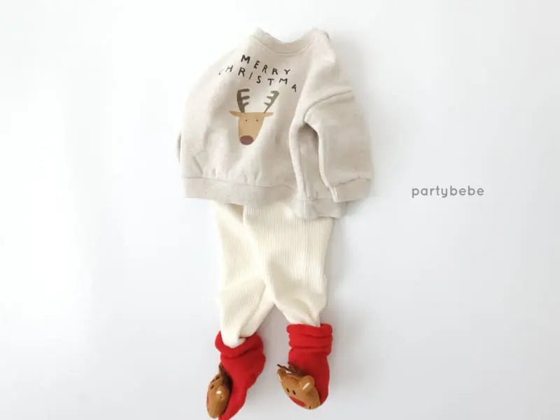 Party Kids - Korean Children Fashion - #kidsshorts - Rudolf Sweatshirt - 3