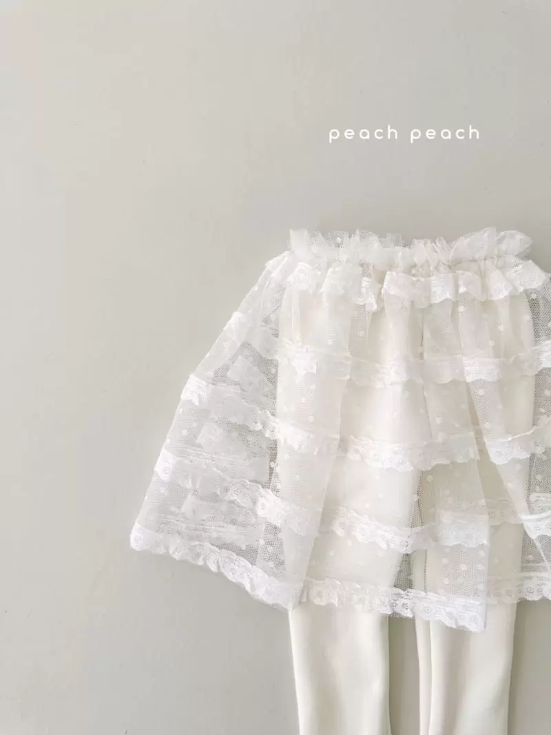 Peach Peach - Korean Children Fashion - #childofig - Jane Lace Skirt Leggings - 2