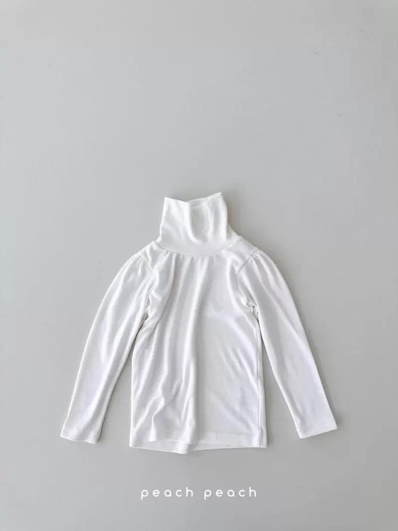 Peach Peach - Korean Children Fashion - #kidsstore - Silky Turtleneck Tee - 4