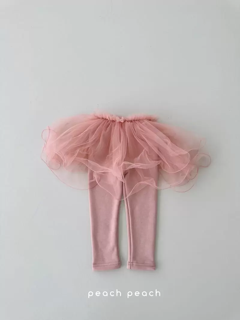 Peach Peach - Korean Children Fashion - #magicofchildhood - Winter Darling Tutu Skirt Leggings - 3