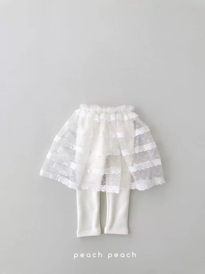 Peach Peach - Korean Children Fashion - #prettylittlegirls - Jane Lace Skirt Leggings