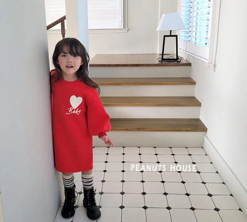Peanuts - Korean Children Fashion - #littlefashionista - Heart One-piece - 10