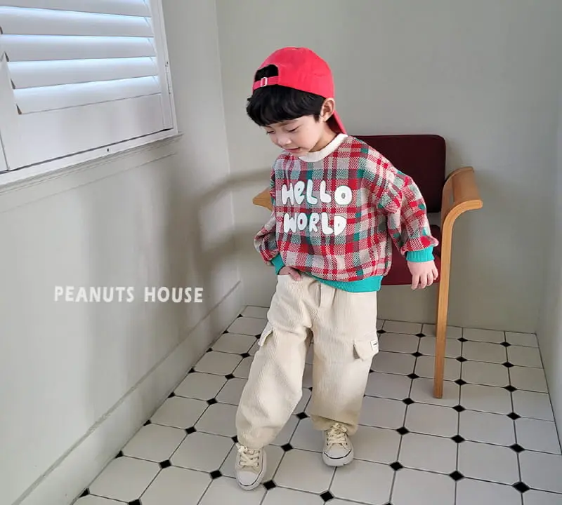 Peanuts - Korean Children Fashion - #minifashionista - Check Knit Tee - 4