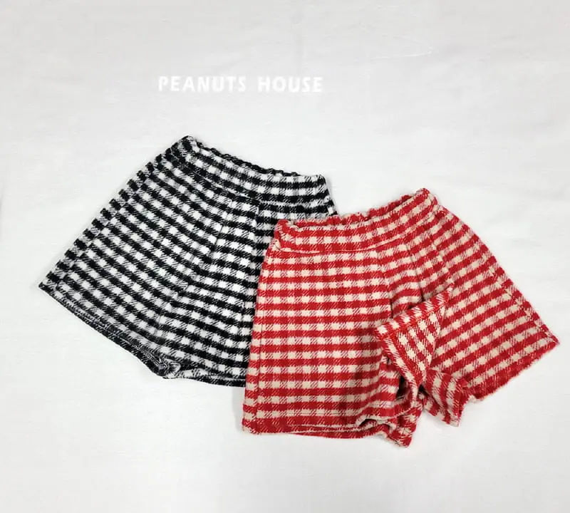 Peanuts - Korean Children Fashion - #minifashionista - Check Wrap Shorts - 4
