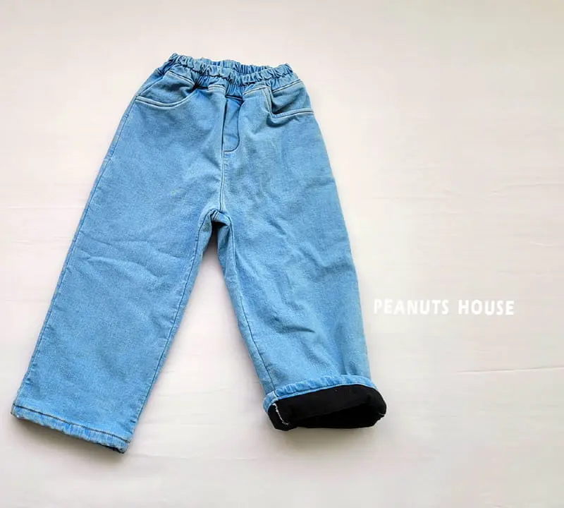 Peanuts - Korean Children Fashion - #toddlerclothing - Denim Bonding Pants - 5