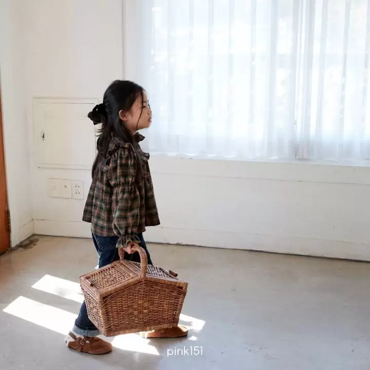 Pink151 - Korean Children Fashion - #designkidswear - Check Frill Blouse