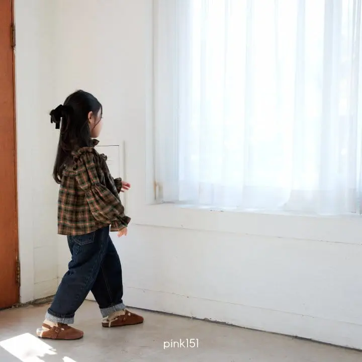 Pink151 - Korean Children Fashion - #discoveringself - Check Frill Blouse - 2