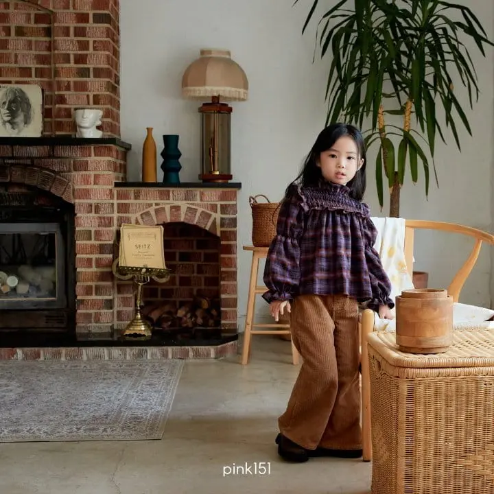Pink151 - Korean Children Fashion - #fashionkids - Check Frill Blouse - 3