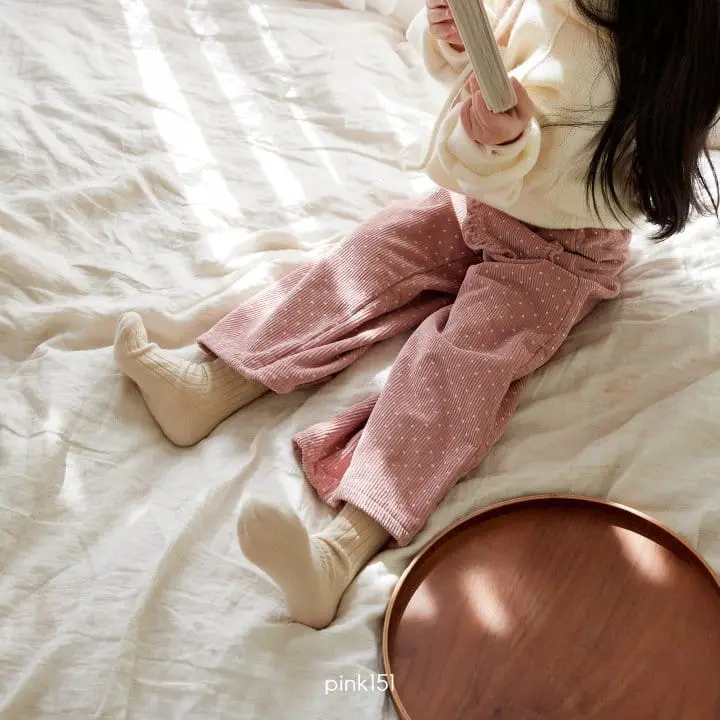 Pink151 - Korean Children Fashion - #fashionkids - Dot Rib Pants - 12