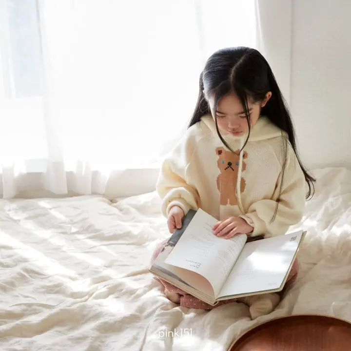 Pink151 - Korean Children Fashion - #kidzfashiontrend - Teddy Knit Crop Hoody Tee - 10