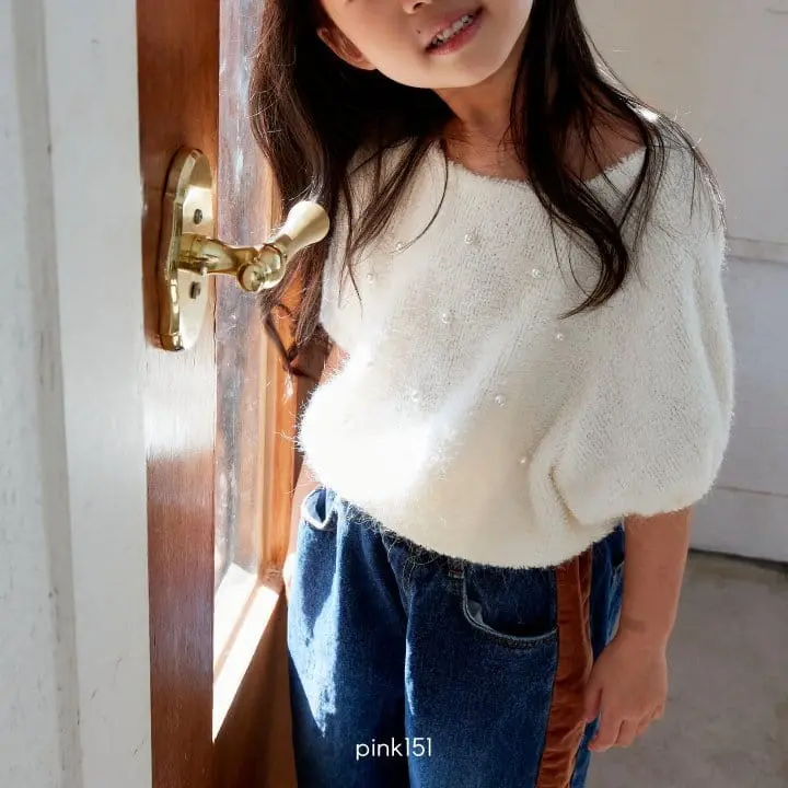 Pink151 - Korean Children Fashion - #kidzfashiontrend - Pearl Short Sleeves Knit Tee - 9