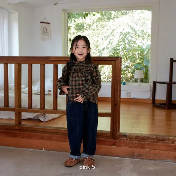 Pink151 - Korean Children Fashion - #prettylittlegirls - Check Frill Blouse - 11