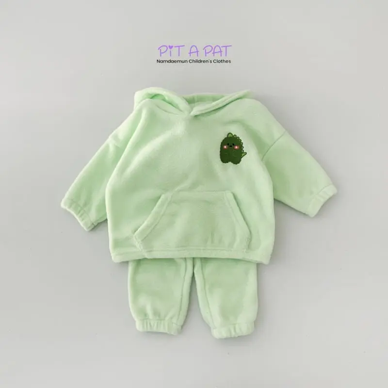 Pitapat - Korean Children Fashion - #kidsshorts - Four Friends Top Bottom Set - 6