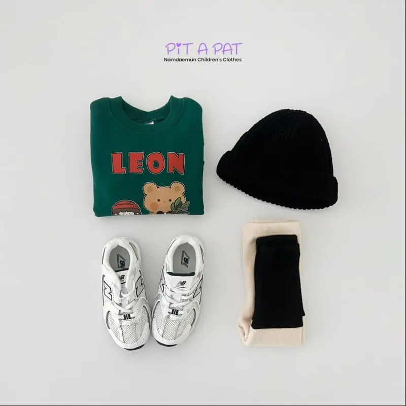 Pitapat - Korean Children Fashion - #kidzfashiontrend - Bear Leon Leggings Top Bottom Set - 7