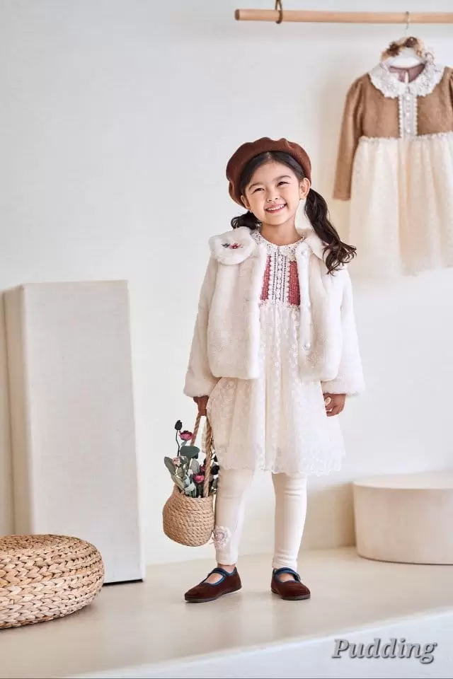 Pudding - Korean Children Fashion - #Kfashion4kids - Mink Embroidery Coat - 12