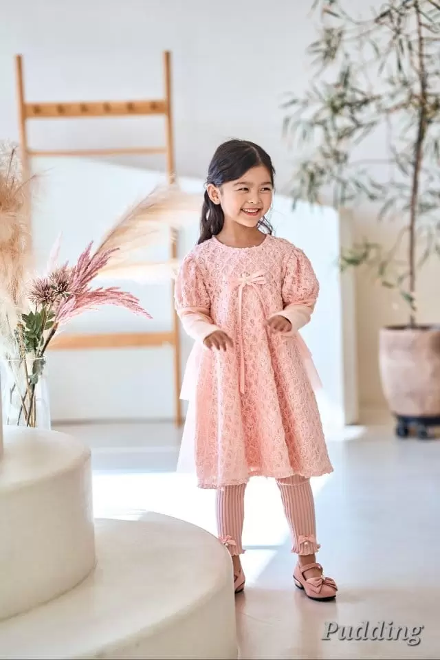 Pudding - Korean Children Fashion - #fashionkids - Waffle One-piece - 5