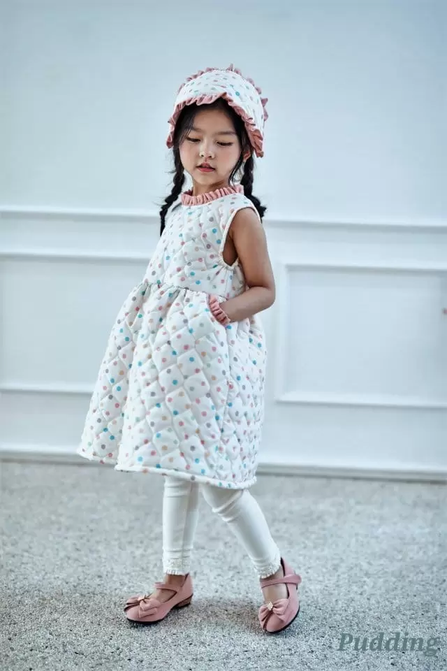 Pudding - Korean Children Fashion - #fashionkids - Quilting One-piece - 3