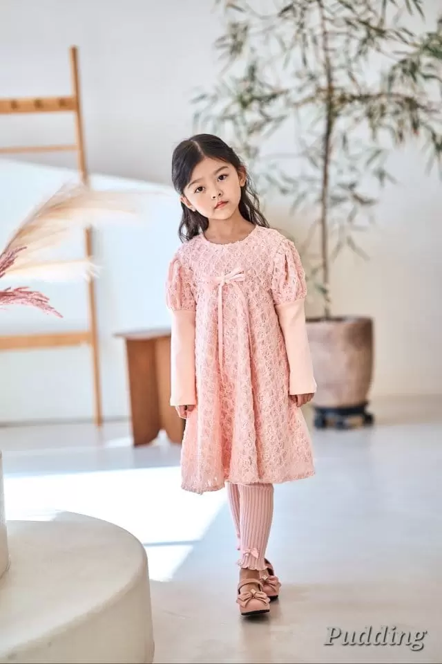 Pudding - Korean Children Fashion - #kidsstore - Waffle One-piece - 7