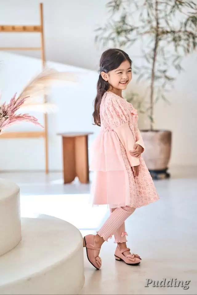 Pudding - Korean Children Fashion - #kidzfashiontrend - Waffle One-piece - 8