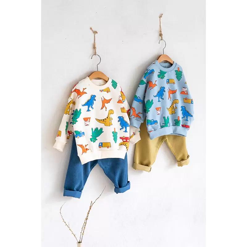 Raykids - Korean Children Fashion - #childofig - Dino Nara Fleece Tee - 4