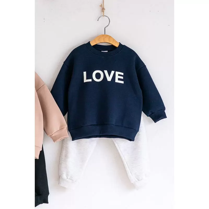 Raykids - Korean Children Fashion - #designkidswear - Love Jogger Top Bottom Set