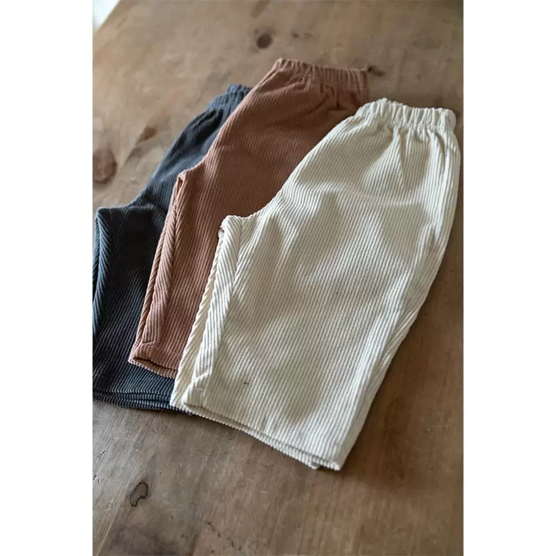 Raykids - Korean Children Fashion - #kidsshorts - Capri Corduroy Panpan Pants