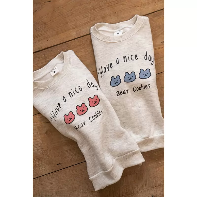 Raykids - Korean Children Fashion - #kidsstore - Cookie Bear Fleece Tee