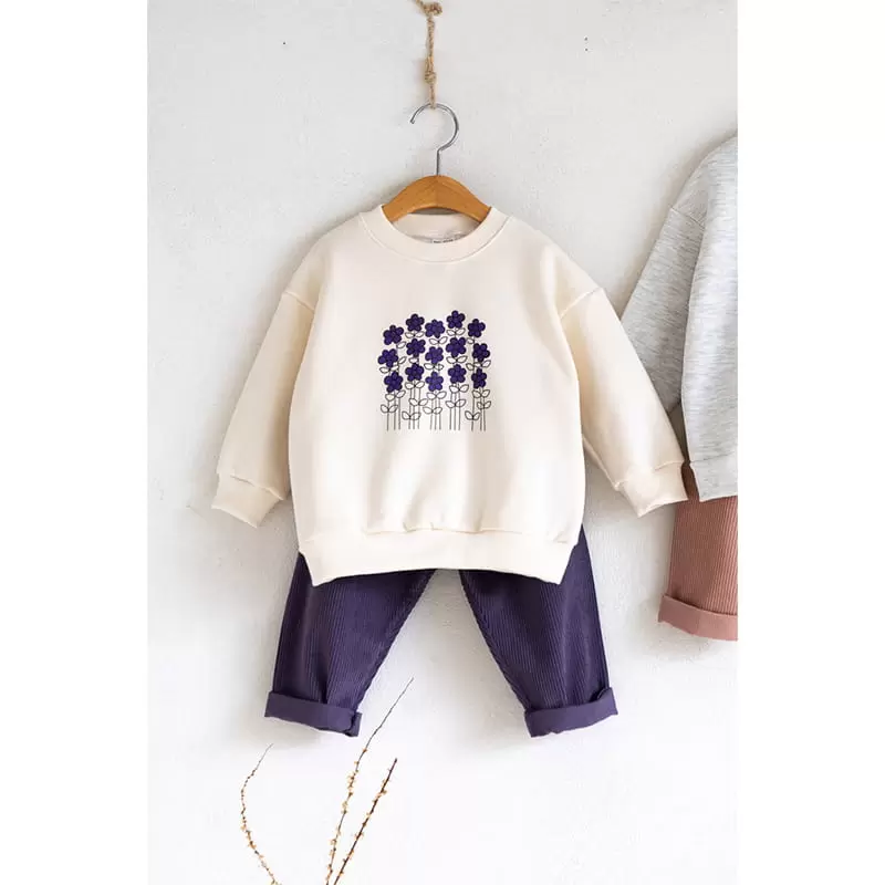 Raykids - Korean Children Fashion - #minifashionista - Flower Fleece Tee - 2