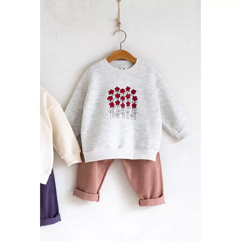 Raykids - Korean Children Fashion - #prettylittlegirls - Flower Fleece Tee - 3