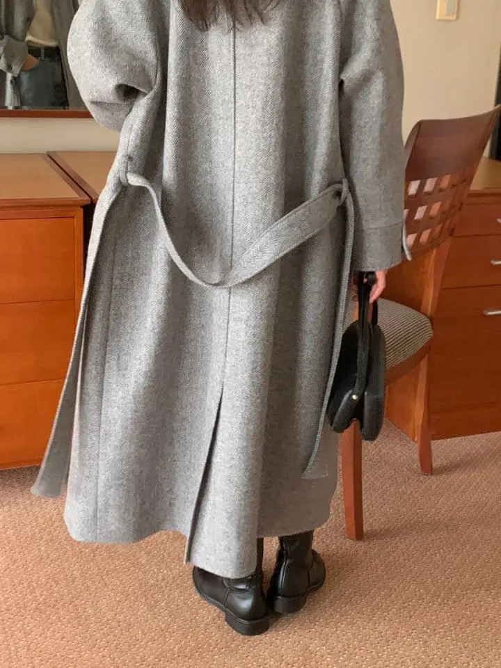 Renouveau - Korean Women Fashion - #momslook - Wool Herringbone Coat - 10