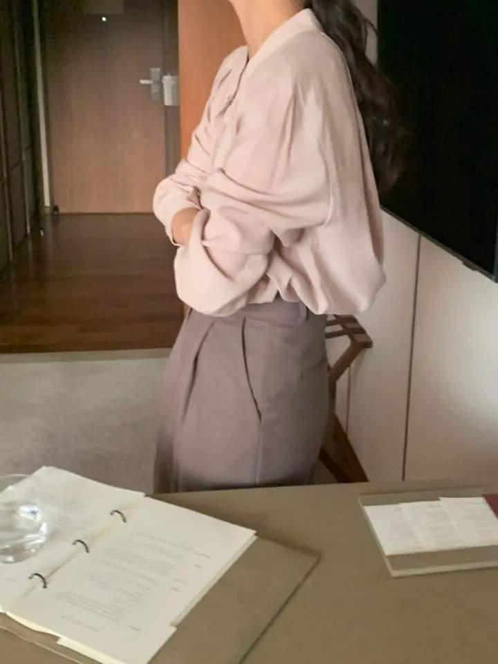 Renouveau - Korean Women Fashion - #restrostyle - Sand Blouse - 4