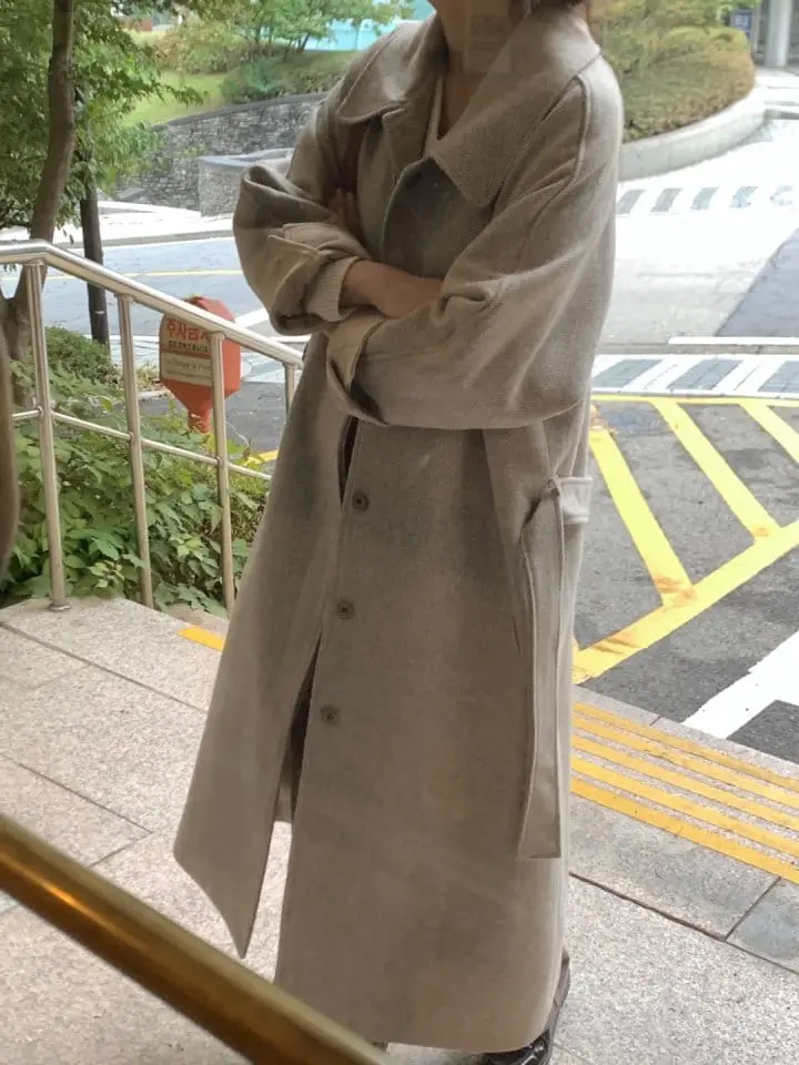 Renouveau - Korean Women Fashion - #vintageinspired - Wool Herringbone Coat - 2