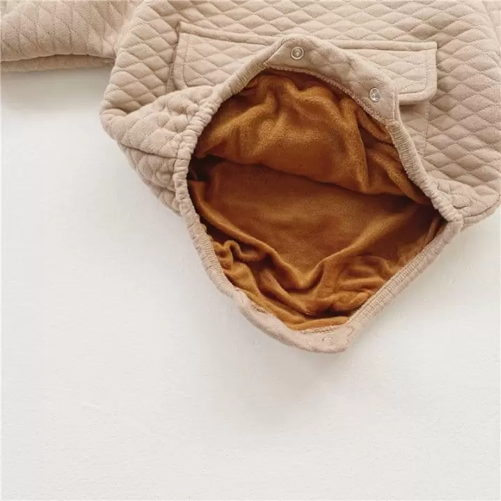Reve Kid - Korean Baby Fashion - #onlinebabyshop - Pocket Quilting Bodysuit - 4