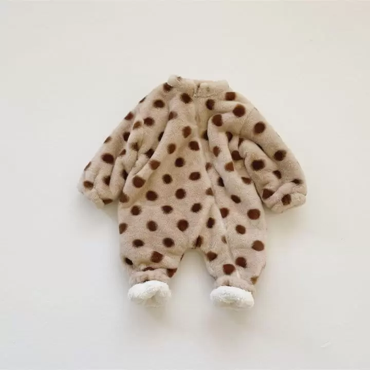 Reve Kid - Korean Baby Fashion - #babyfever - Dot Fleece Bodysuit - 2