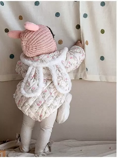 Reve Kid - Korean Baby Fashion - #babygirlfashion - Rabbit Padding Bodysuit