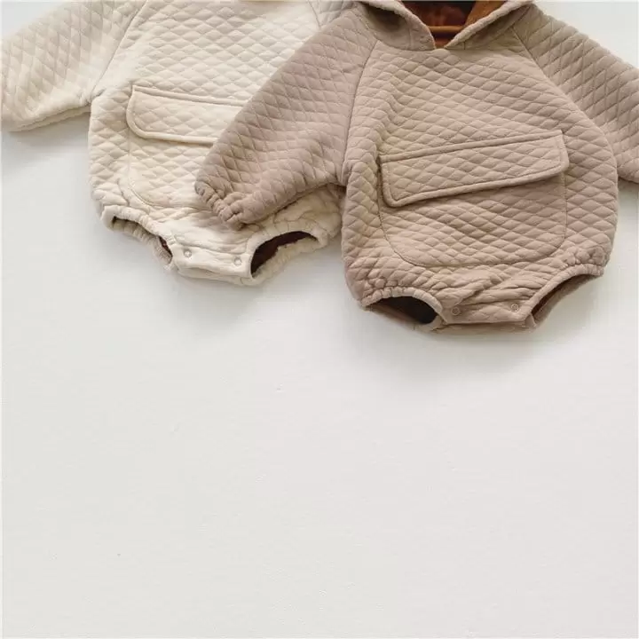 Reve Kid - Korean Baby Fashion - #babywear - Pocket Quilting Bodysuit