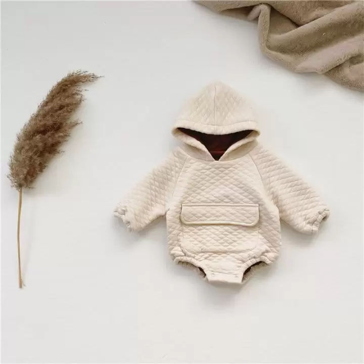 Reve Kid - Korean Baby Fashion - #onlinebabyboutique - Pocket Quilting Bodysuit - 2