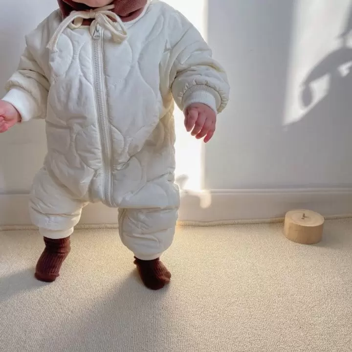 Reve Kid - Korean Baby Fashion - #onlinebabyshop - Color Hoody Padding Bodysuit