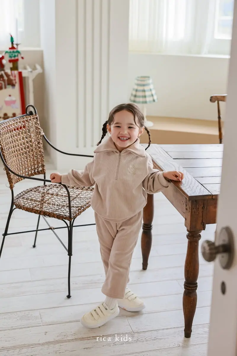 Rica - Korean Children Fashion - #discoveringself - Natural Top Bottom Set - 11