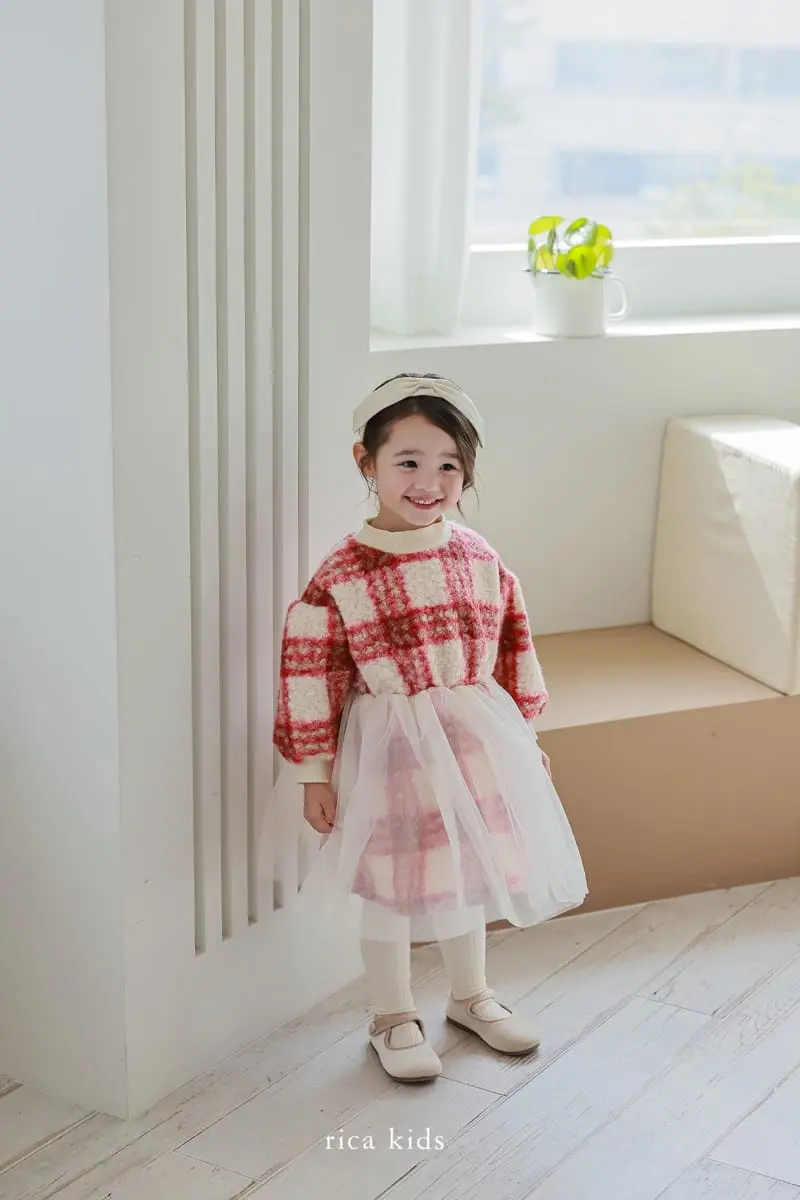 Rica - Korean Children Fashion - #fashionkids - Check One-piece