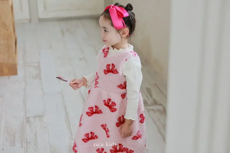 Rica - Korean Children Fashion - #kidzfashiontrend - Ribbon One-piece - 2