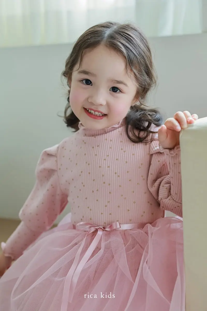 Rica - Korean Children Fashion - #magicofchildhood - Heart Sha One-piece - 9